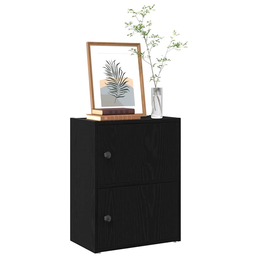 VidaXL Boekenkast 40x24x52 cm bewerkt hout zwart eikenkleurig