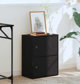 VidaXL Boekenkast 40x24x52 cm bewerkt hout zwart eikenkleurig