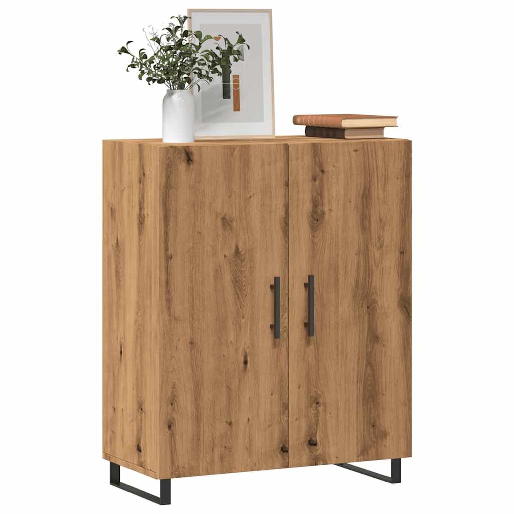 VidaXL Dressoir 69,5x34x90 cm bewerkt hout artisanaal eikenkleur