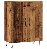 VidaXL Dressoir 69,5x34x90 cm bewerkt hout oud houtkleurig