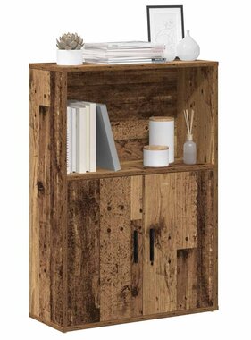 VidaXL Boekenkast 60x24x85 cm bewerkt hout oud houtkleurig