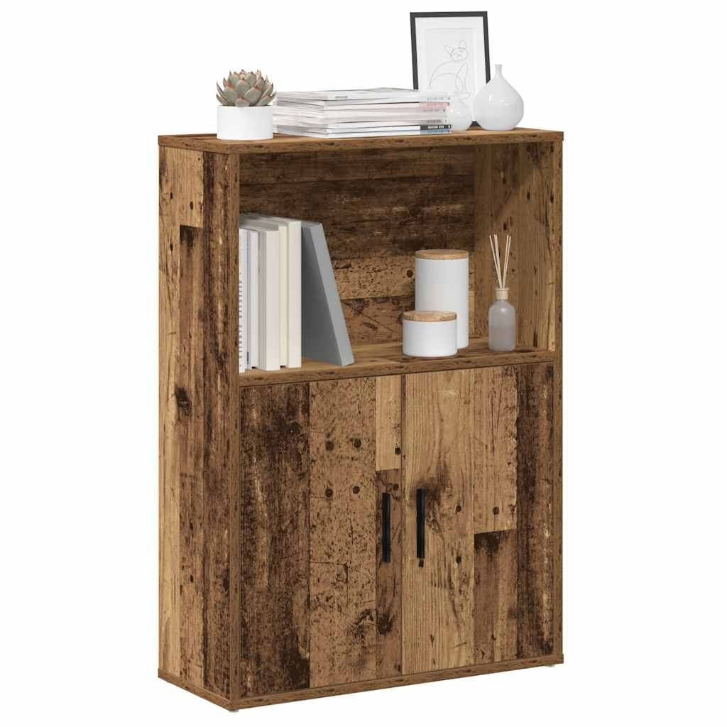 vidaXL Boekenkast 60x24x85 cm bewerkt hout oud houtkleurig