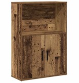 vidaXL Boekenkast 60x24x85 cm bewerkt hout oud houtkleurig