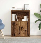 vidaXL Boekenkast 60x24x85 cm bewerkt hout oud houtkleurig