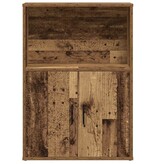 vidaXL Boekenkast 60x24x85 cm bewerkt hout oud houtkleurig