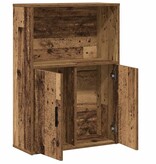 vidaXL Boekenkast 60x24x85 cm bewerkt hout oud houtkleurig