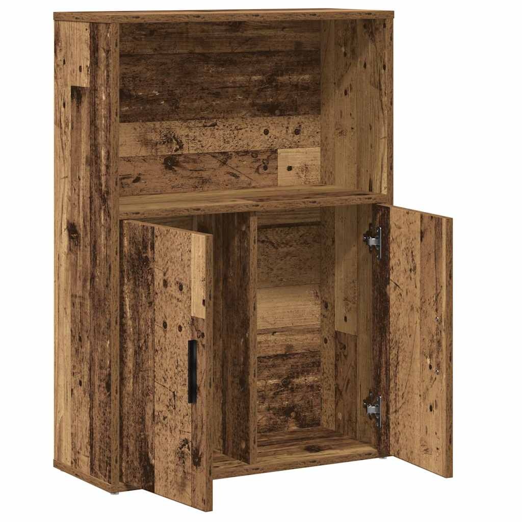 vidaXL Boekenkast 60x24x85 cm bewerkt hout oud houtkleurig
