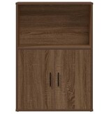 VidaXL Boekenkast 60x24x85 cm bewerkt hout bruin eikenkleurig