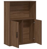 VidaXL Boekenkast 60x24x85 cm bewerkt hout bruin eikenkleurig