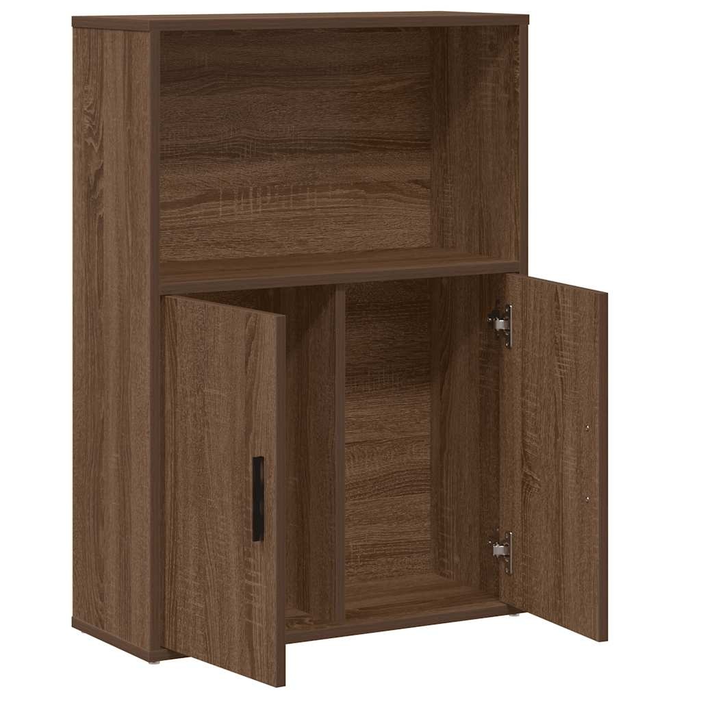 VidaXL Boekenkast 60x24x85 cm bewerkt hout bruin eikenkleurig