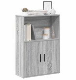 vidaXL Boekenkast 60x24x85 cm bewerkt hout grijs sonoma eikenkleurig