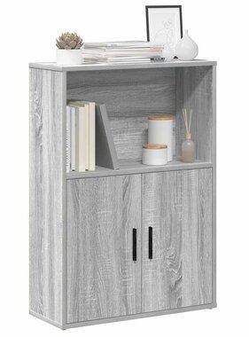 VidaXL Boekenkast 60x24x85 cm bewerkt hout grijs sonoma eikenkleurig