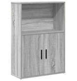 vidaXL Boekenkast 60x24x85 cm bewerkt hout grijs sonoma eikenkleurig