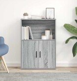 vidaXL Boekenkast 60x24x85 cm bewerkt hout grijs sonoma eikenkleurig