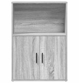 vidaXL Boekenkast 60x24x85 cm bewerkt hout grijs sonoma eikenkleurig