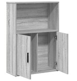 vidaXL Boekenkast 60x24x85 cm bewerkt hout grijs sonoma eikenkleurig