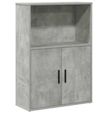 vidaXL Boekenkast 60x24x85 cm bewerkt hout betongrijs