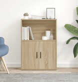 vidaXL Boekenkast 60x24x85 cm bewerkt hout sonoma eikenkleurig