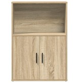 vidaXL Boekenkast 60x24x85 cm bewerkt hout sonoma eikenkleurig