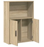 vidaXL Boekenkast 60x24x85 cm bewerkt hout sonoma eikenkleurig