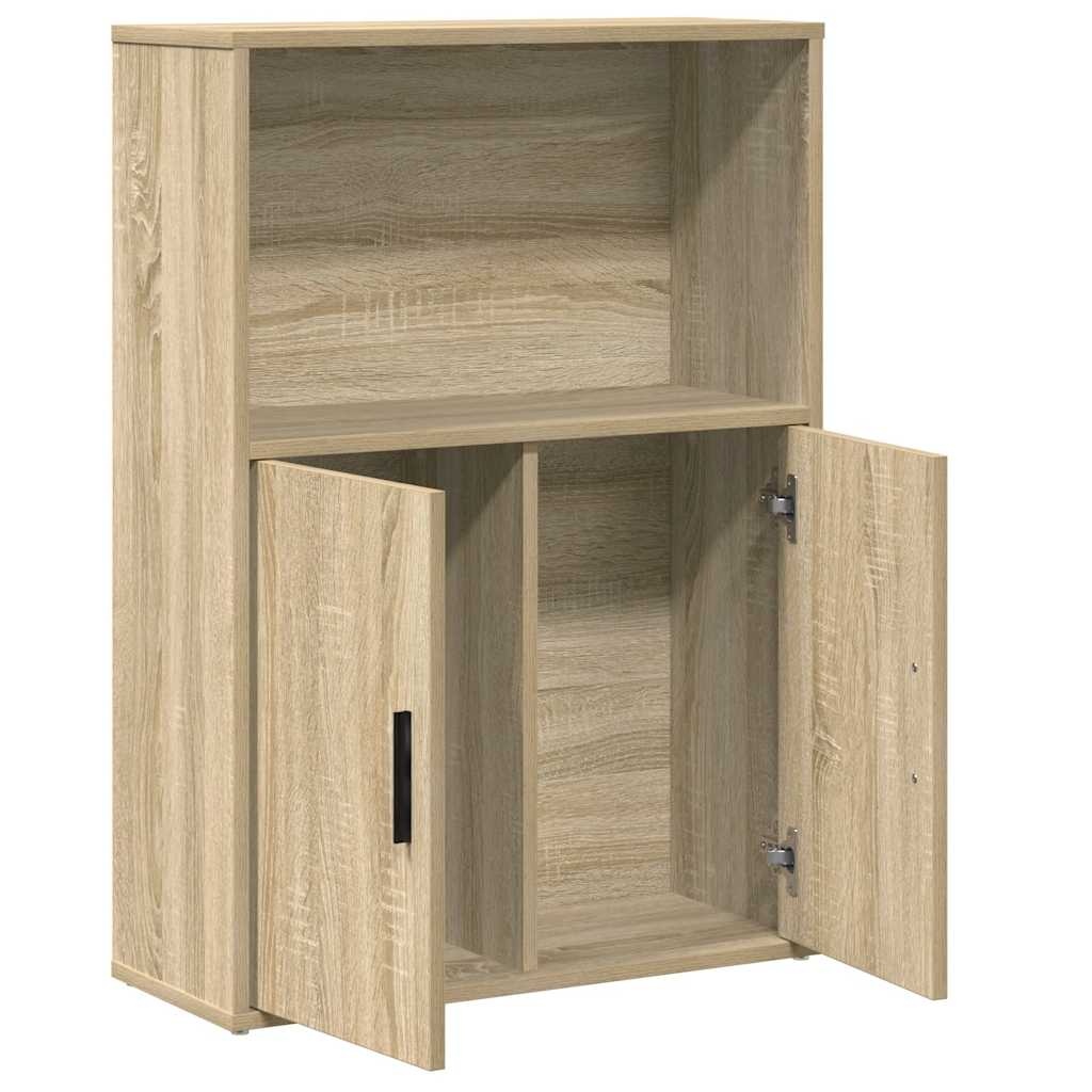 vidaXL Boekenkast 60x24x85 cm bewerkt hout sonoma eikenkleurig