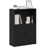 vidaXL Boekenkast 60x24x85 cm bewerkt hout zwart eikenkleurig