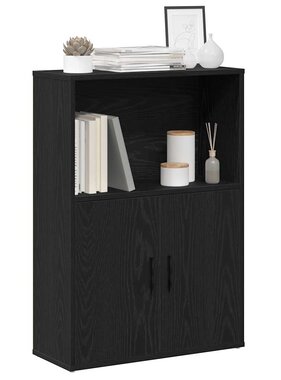 VidaXL Boekenkast 60x24x85 cm bewerkt hout zwart eikenkleurig