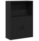vidaXL Boekenkast 60x24x85 cm bewerkt hout zwart eikenkleurig