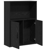 vidaXL Boekenkast 60x24x85 cm bewerkt hout zwart eikenkleurig