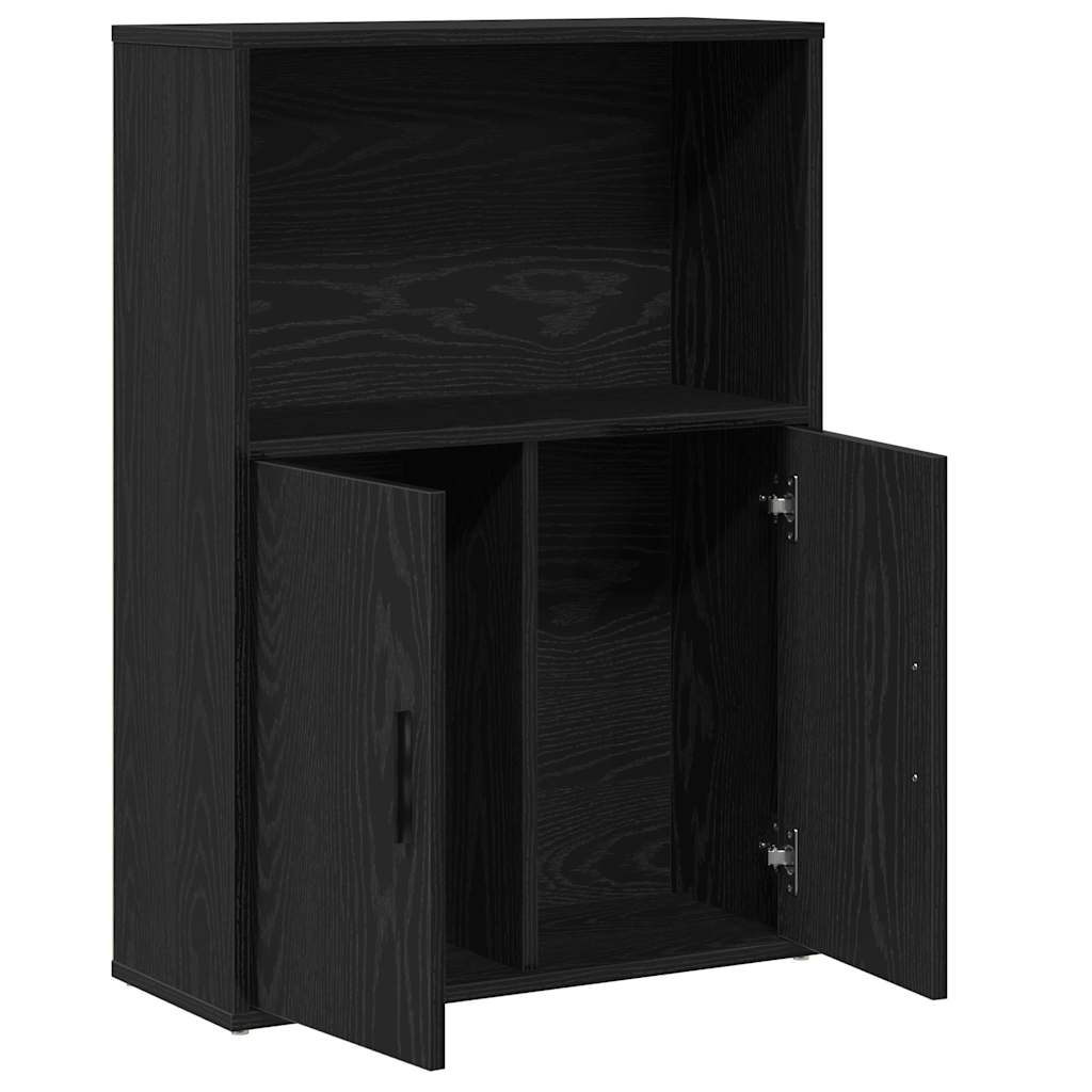 vidaXL Boekenkast 60x24x85 cm bewerkt hout zwart eikenkleurig