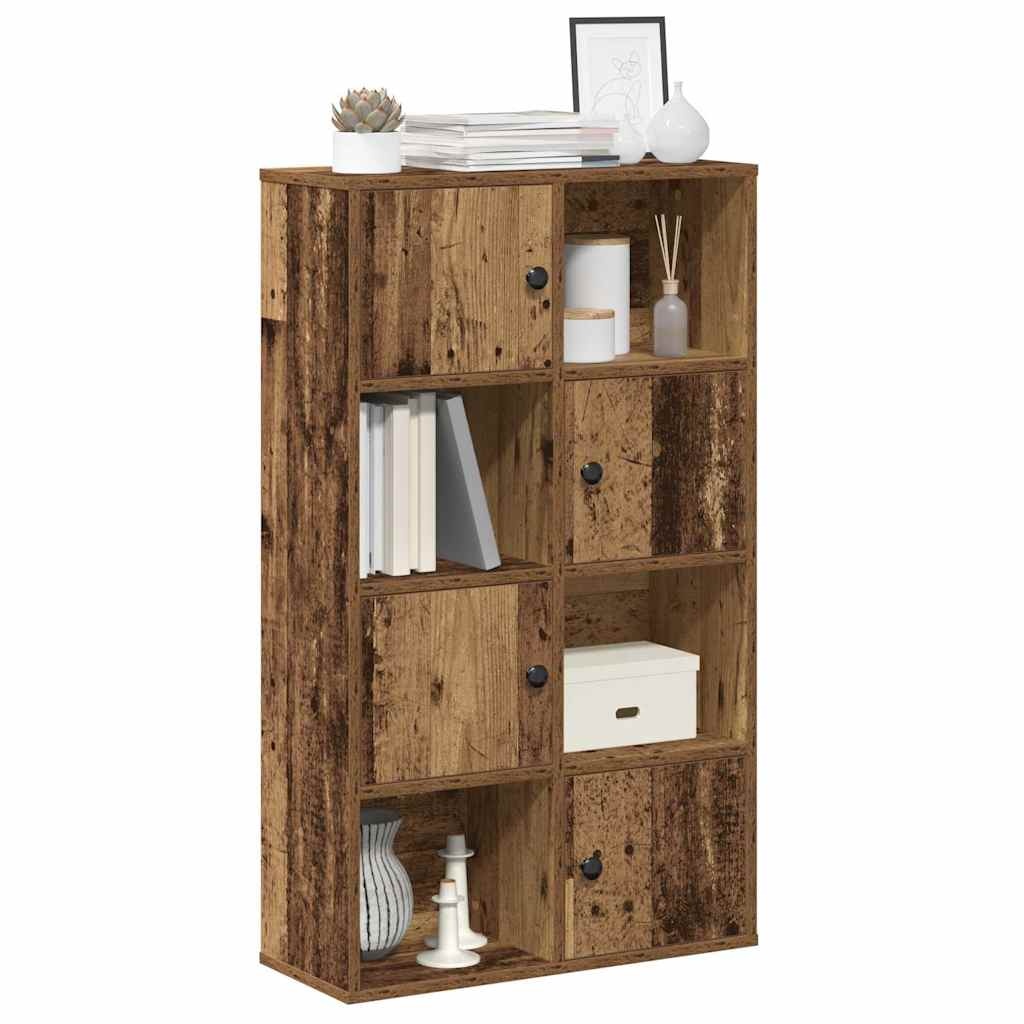 vidaXL Boekenkast 60x24x101,5 cm bewerkt hout oud houtkleurig