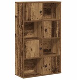 vidaXL Boekenkast 60x24x101,5 cm bewerkt hout oud houtkleurig