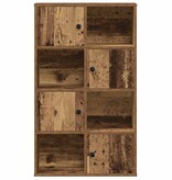 vidaXL Boekenkast 60x24x101,5 cm bewerkt hout oud houtkleurig