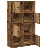 vidaXL Boekenkast 60x24x101,5 cm bewerkt hout oud houtkleurig