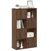 vidaXL Boekenkast 60x24x101,5 cm bewerkt hout bruin eikenkleurig