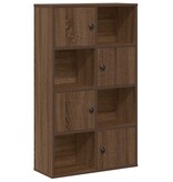 vidaXL Boekenkast 60x24x101,5 cm bewerkt hout bruin eikenkleurig