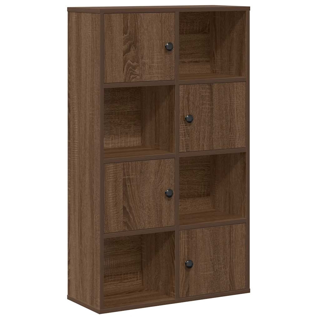vidaXL Boekenkast 60x24x101,5 cm bewerkt hout bruin eikenkleurig