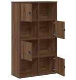 vidaXL Boekenkast 60x24x101,5 cm bewerkt hout bruin eikenkleurig