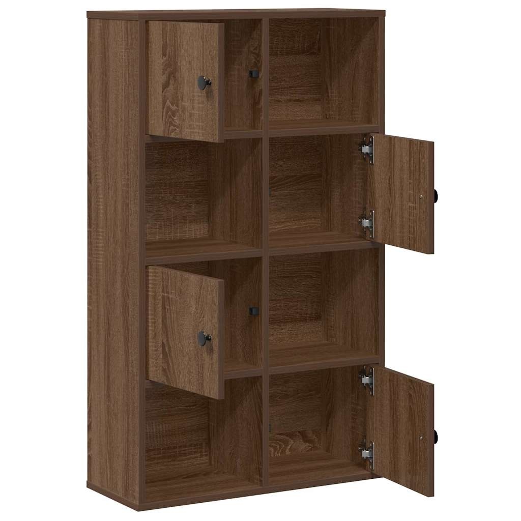 vidaXL Boekenkast 60x24x101,5 cm bewerkt hout bruin eikenkleurig