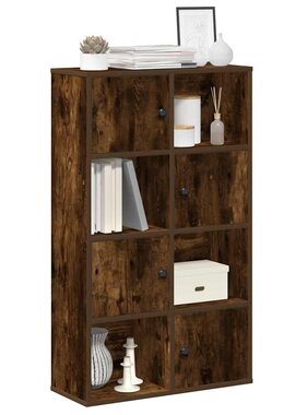 VidaXL Boekenkast 60x24x101,5 cm bewerkt hout gerookt eikenkleurig