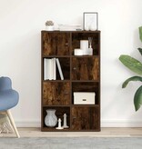 VidaXL Boekenkast 60x24x101,5 cm bewerkt hout gerookt eikenkleurig