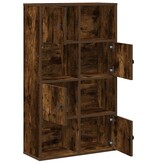 VidaXL Boekenkast 60x24x101,5 cm bewerkt hout gerookt eikenkleurig