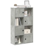 vidaXL Boekenkast 60x24x101,5 cm bewerkt hout betongrijs