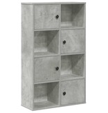 vidaXL Boekenkast 60x24x101,5 cm bewerkt hout betongrijs