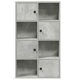vidaXL Boekenkast 60x24x101,5 cm bewerkt hout betongrijs