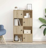 vidaXL Boekenkast 60x24x101,5 cm bewerkt hout sonoma eikenkleurig