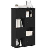 vidaXL Boekenkast 60x24x101,5 cm bewerkt hout zwart eikenkleurig
