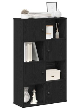 VidaXL Boekenkast 60x24x101,5 cm bewerkt hout zwart eikenkleurig