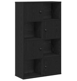 vidaXL Boekenkast 60x24x101,5 cm bewerkt hout zwart eikenkleurig