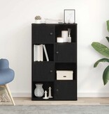 vidaXL Boekenkast 60x24x101,5 cm bewerkt hout zwart eikenkleurig
